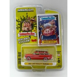 GreenLight Garbage Pail Kids 1955 Chevrolet Nomad Bruce Moose 1:64 Diecast